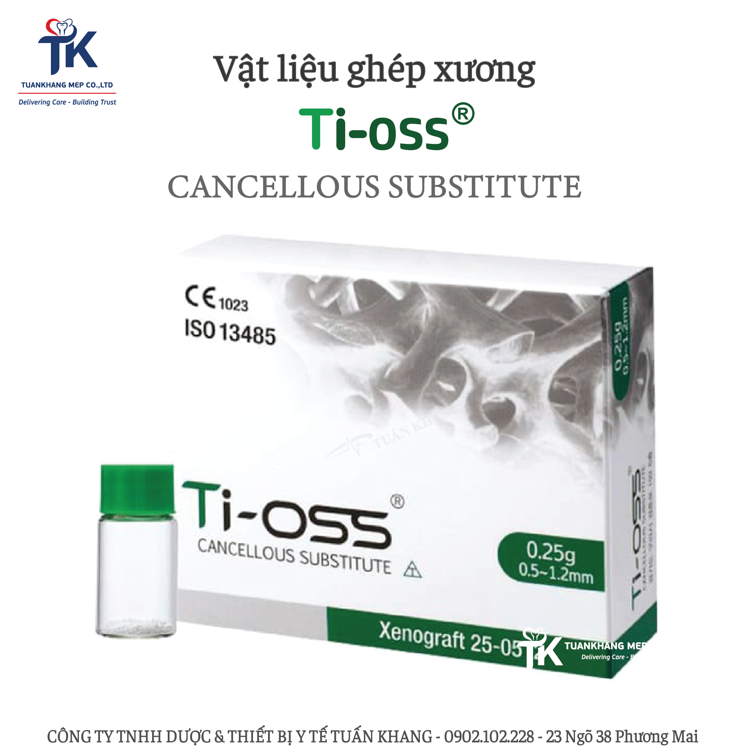 Vật liệu ghép xương TIOSS (dạng bột)